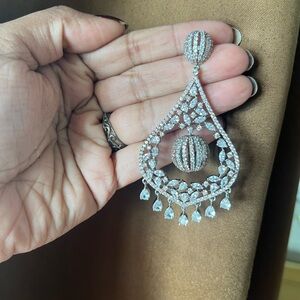 Elegant Silver Teardrop Earrings